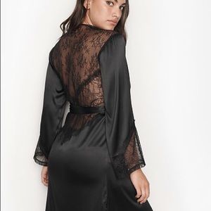 SOLD Victoria’s Secret Chantilly lace satin robe